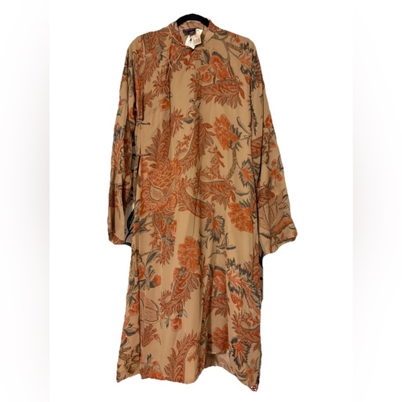 Vintage Ralph Lauren Collection Silk Kimono Tunic Dress Kaftan Floral Runway 90s - Picture 10 of 16